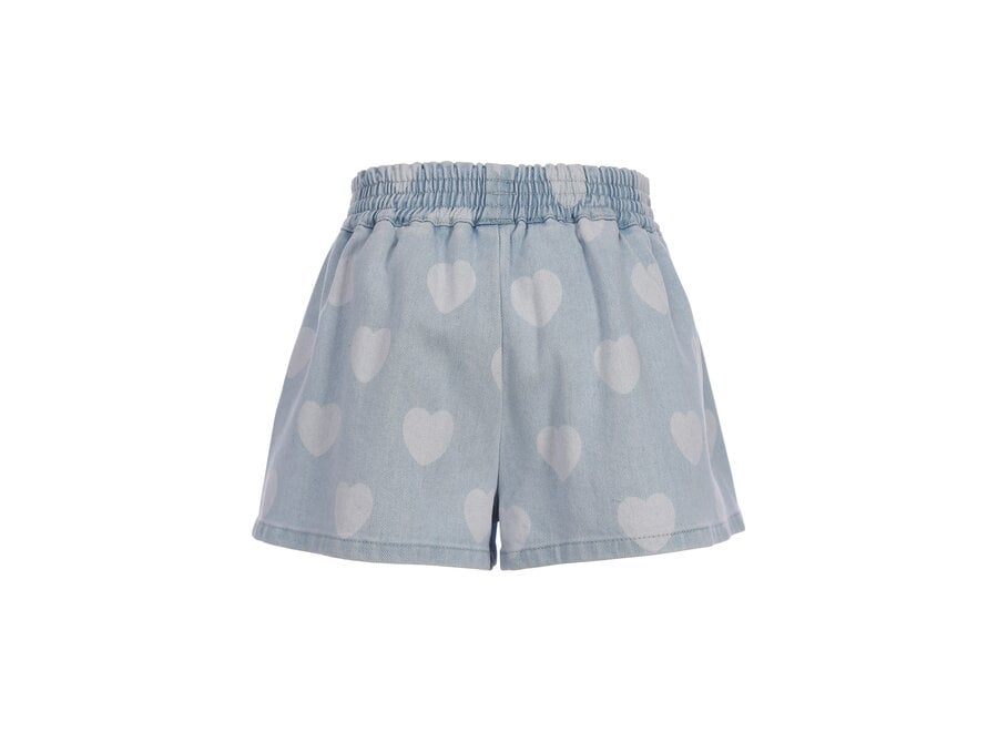 Little Denim Shorts - Heart denim