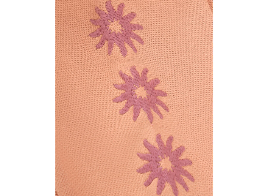 Sweater Embroidery Sleeve Dusty Coral