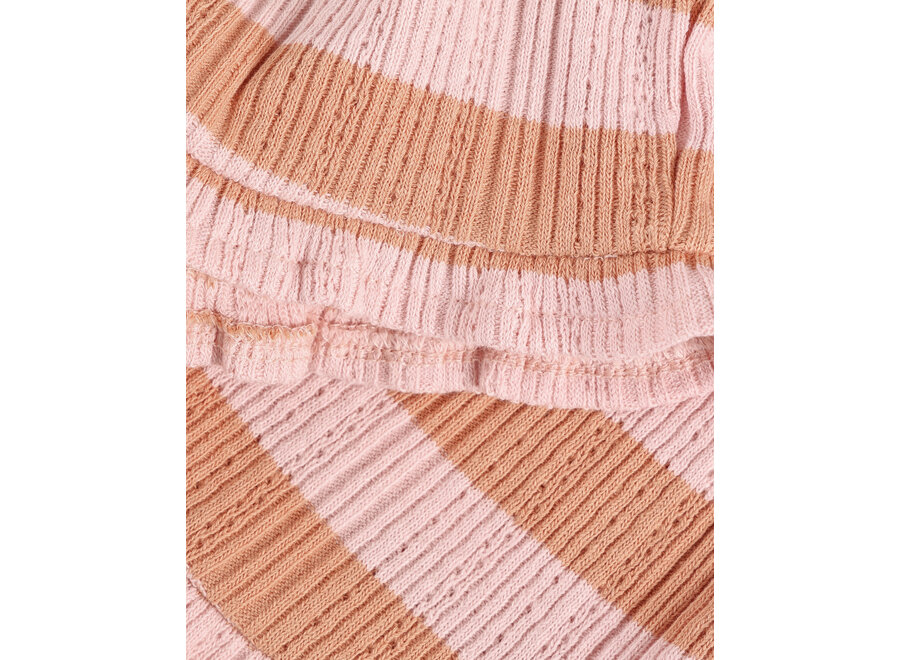 Ruffle Shorts Fancy Stripe Silver Pink