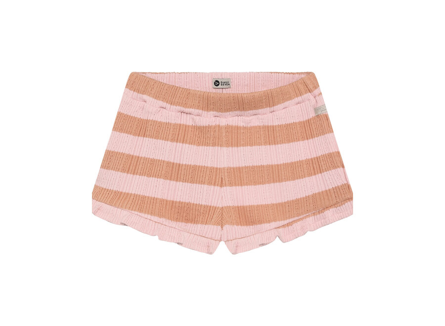 Ruffle Shorts Fancy Stripe Silver Pink