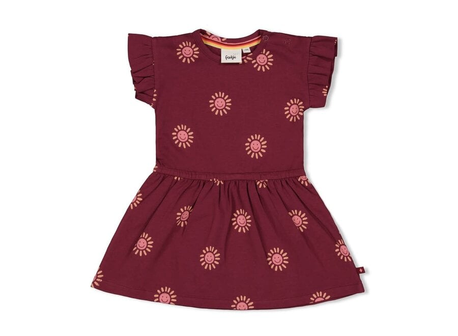 Jurk AOP - Salsa Sunset Bordeaux