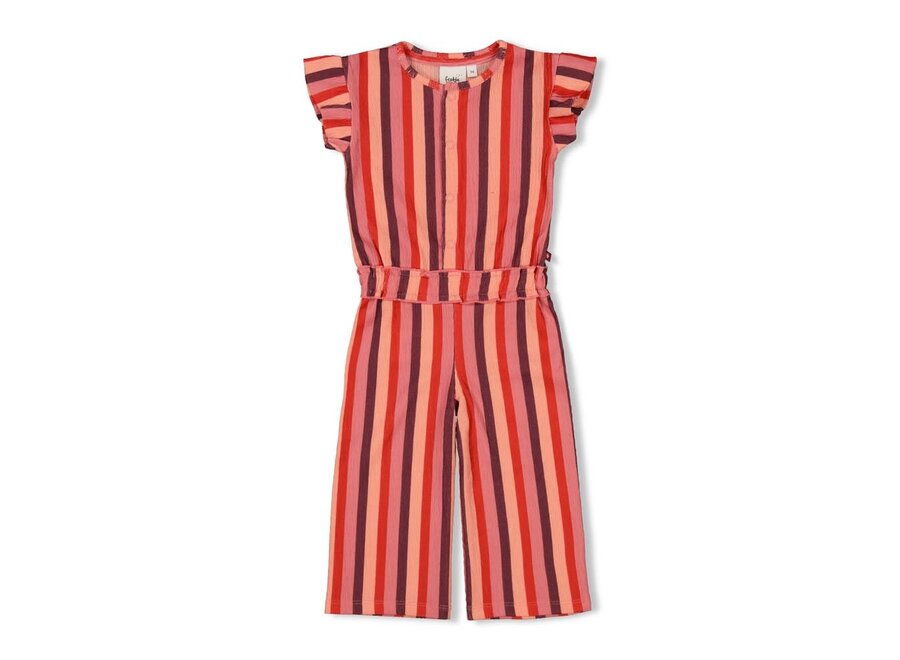 Jumpsuit streep seersucker - Salsa Sunset