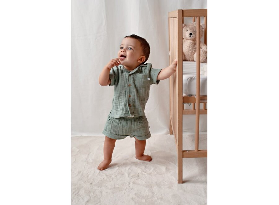 Blouse mousseline - Summer Woven zeegroen