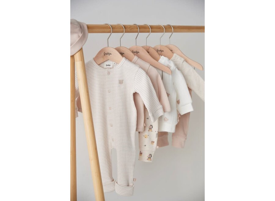 Pak omslagvoet rib met streep - Honey Bear zand