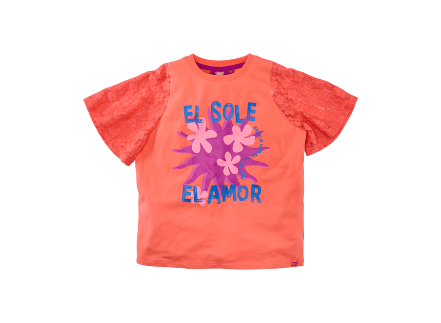 Davina | Oversized Tee - Living coral