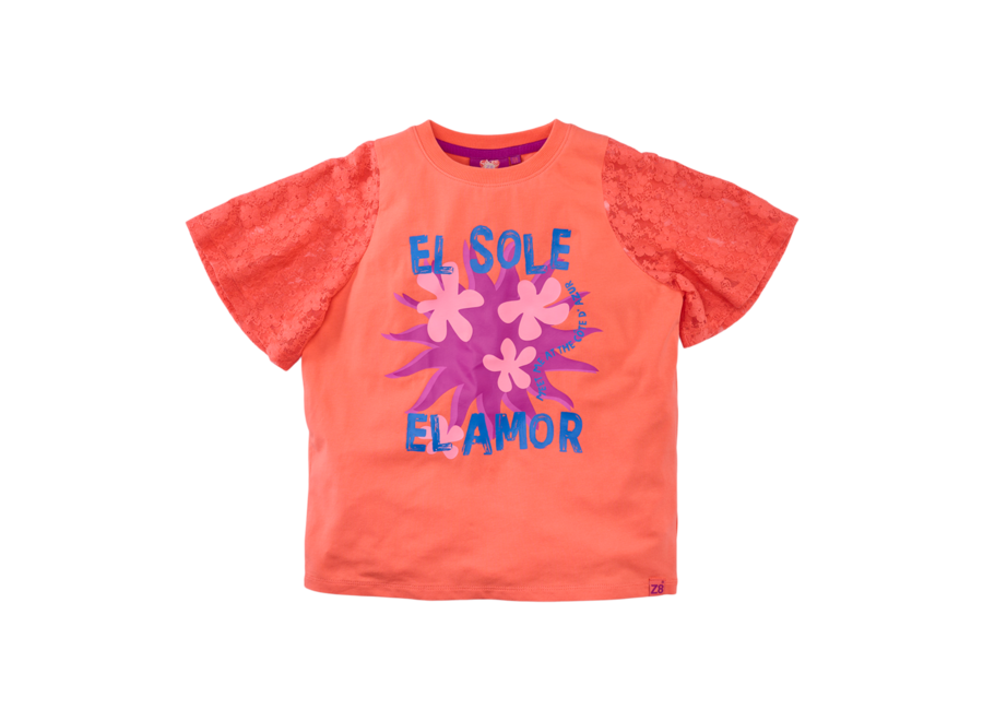 Davina | Oversized Tee - Living coral