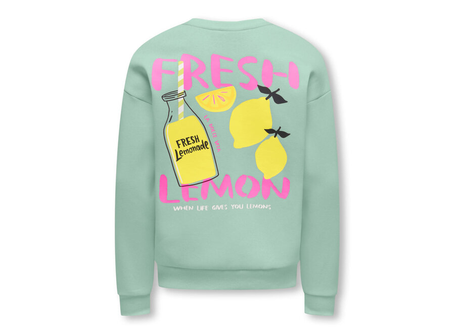 Trui Canasta - Aqua foam lemon