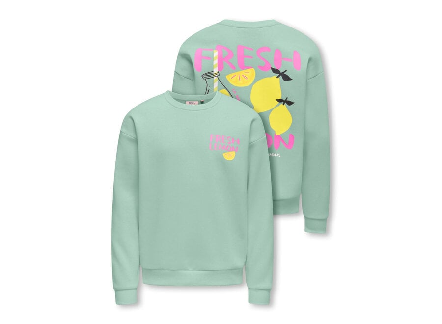 Trui Canasta - Aqua foam lemon