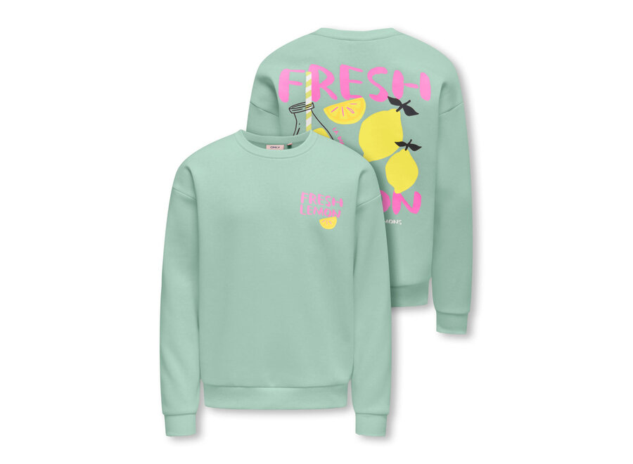 Trui Canasta - Aqua foam lemon