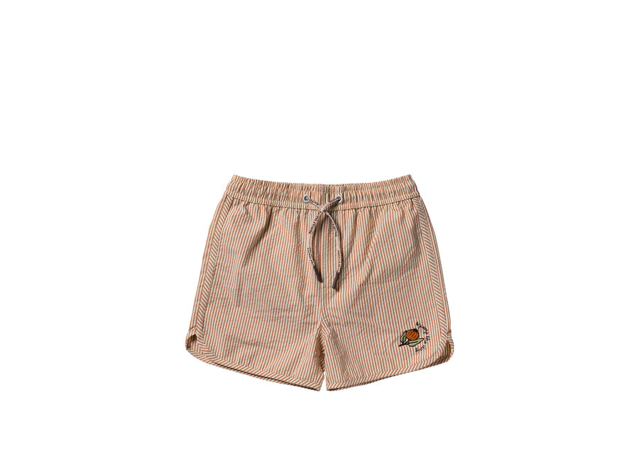Seersucker | Swim Shorts - Bombay brown