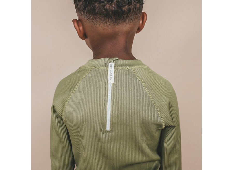 Solid Rib | Swim  Longsleeve - Iguana
