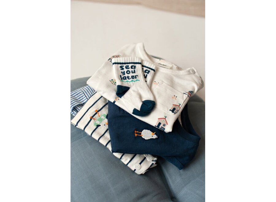 T-shirt AOP - Seaside Happiness - Offwhite