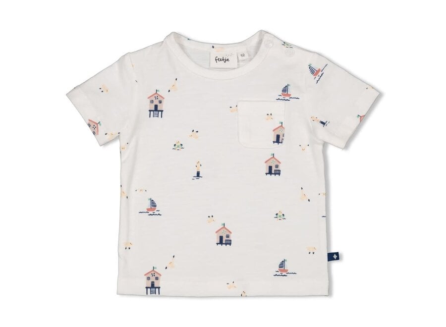 T-shirt AOP - Seaside Happiness - Offwhite