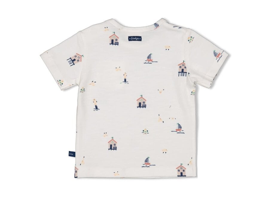 T-shirt AOP - Seaside Happiness - Offwhite