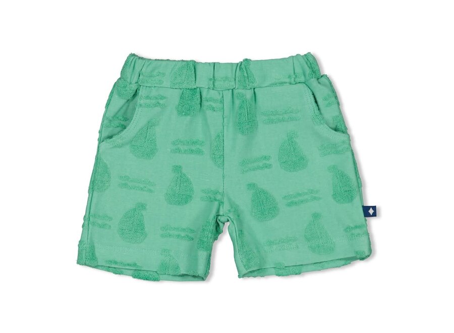 Short AO badstof - Seaside Happiness - Groen