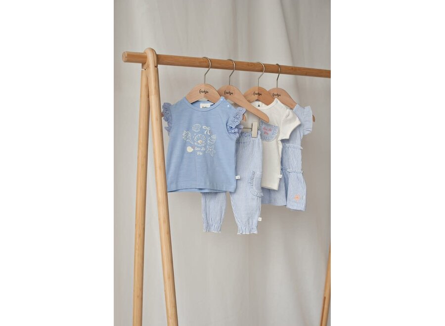 Jurk crinkle streep k/m - Sea La Vie - Lavendel