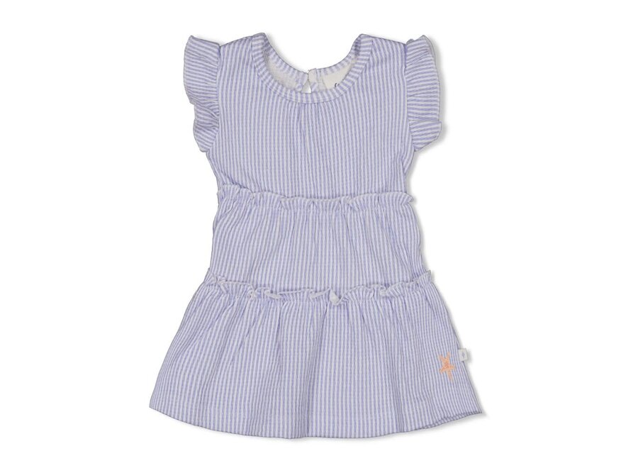 Jurk crinkle streep k/m - Sea La Vie - Lavendel