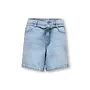 GIANNA HW BELT SHORTS Lightblue denim