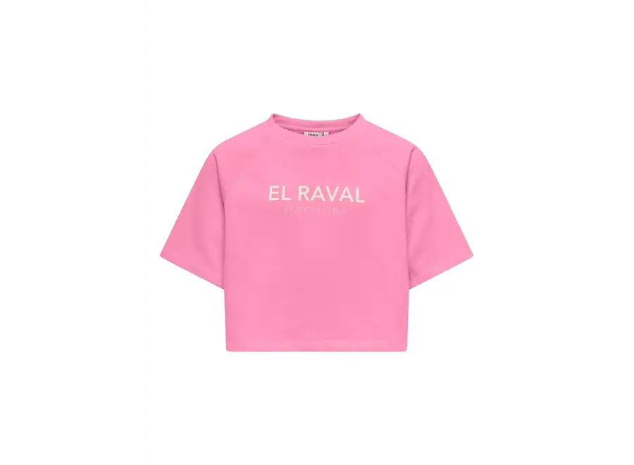 CORA S/S PRINT O-NECK  Begonia Pink Raval