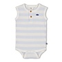 Romper rib met streep - Blue Ocean - Blauw