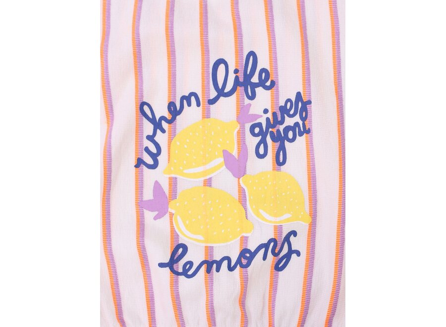Little Top - Summer stripes lemons