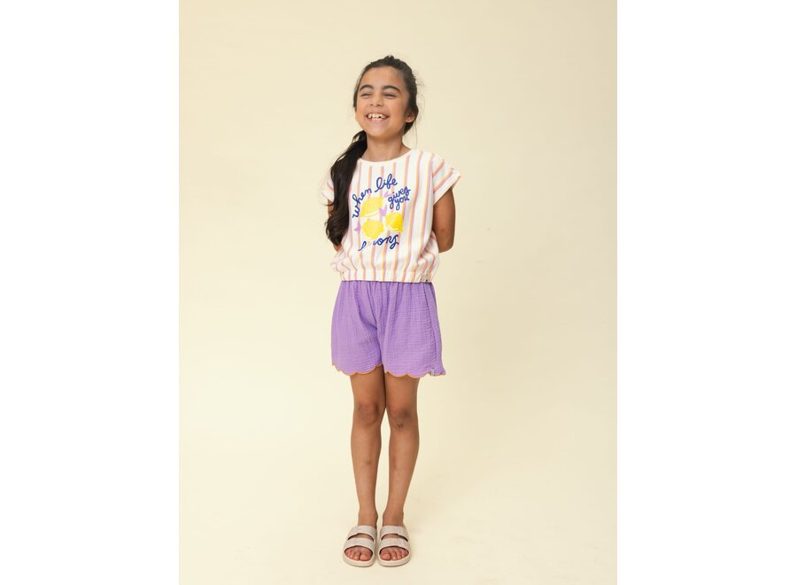 Little Top - Summer stripes lemons