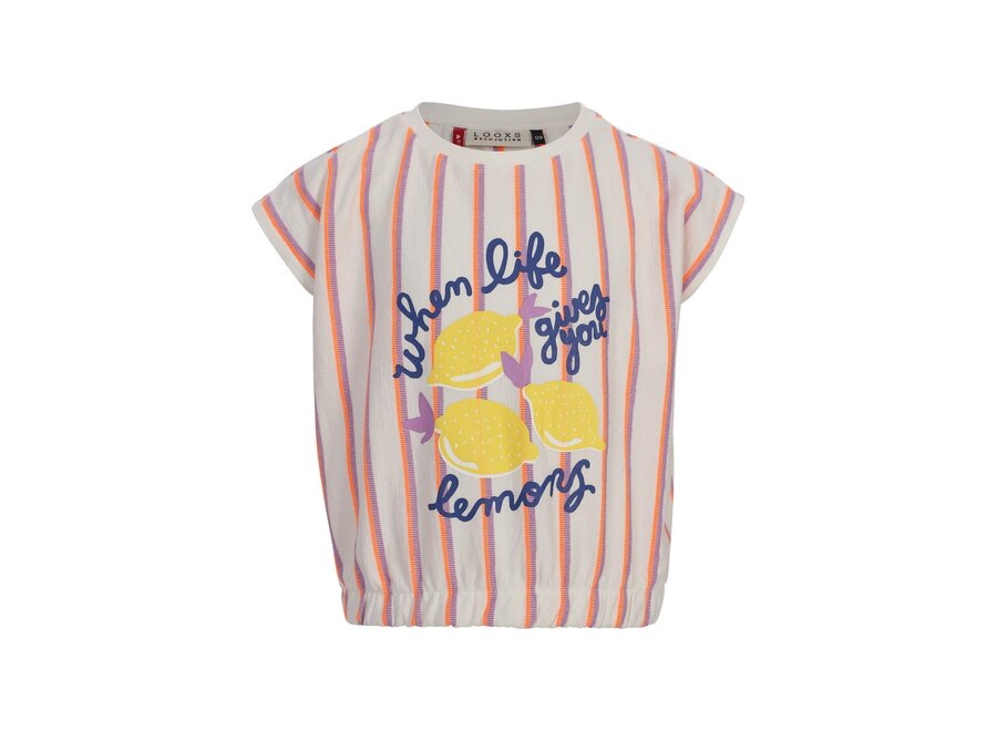 Little Top - Summer stripes lemons