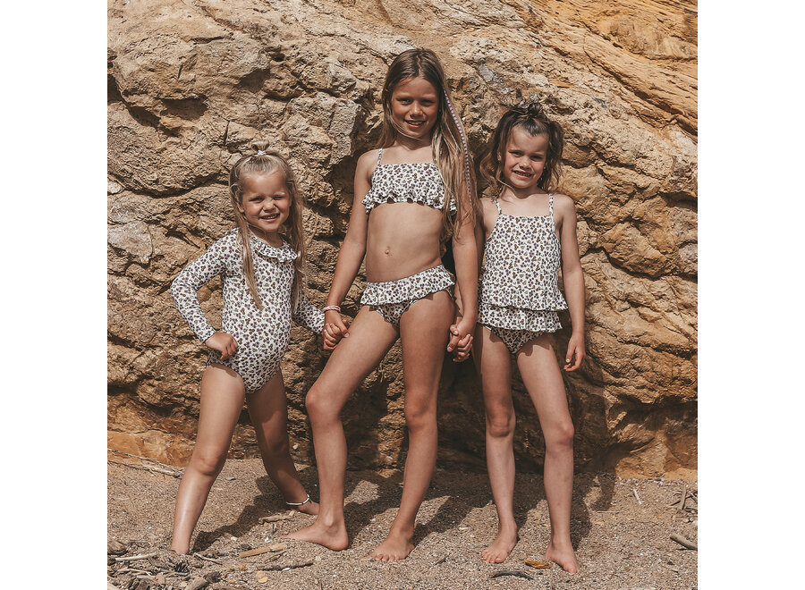 Sparkly Flower | Swimsuit - White swan