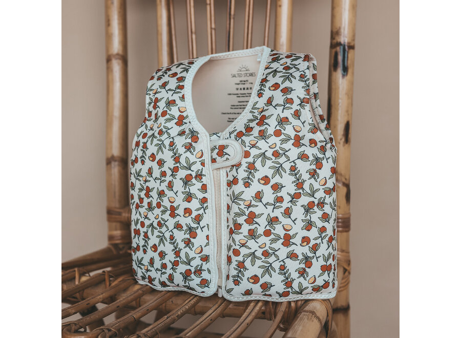 Sparkly Flowers | Floating Vest - White Swan