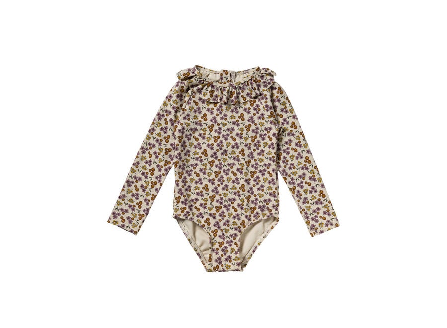 Sparkly Flower | Bodysuit - Bombay Brown