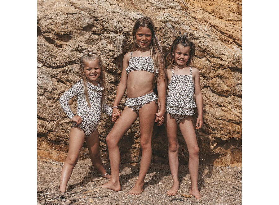 Sparkly Flower | Bodysuit - Bombay Brown