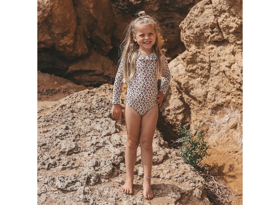 Sparkly Flower | Bodysuit - Bombay Brown