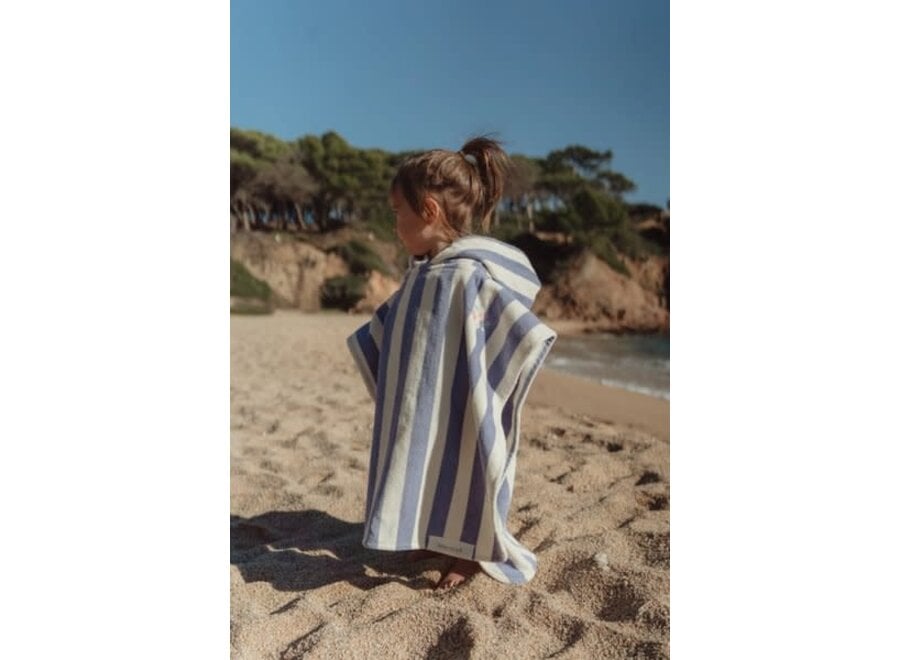 Strand poncho Dreamy Purple Stripe - One size