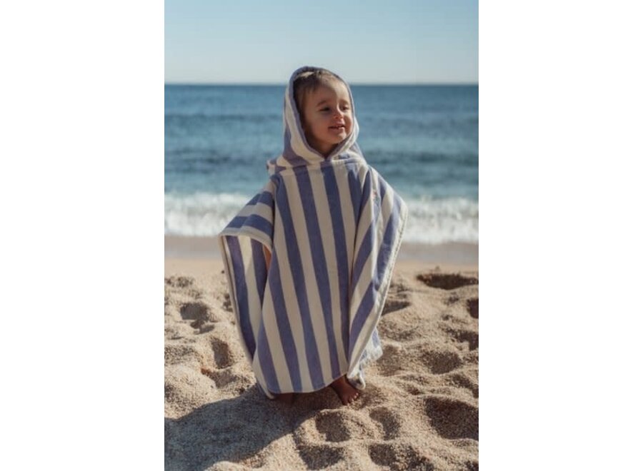 Strand poncho Dreamy Purple Stripe - One size