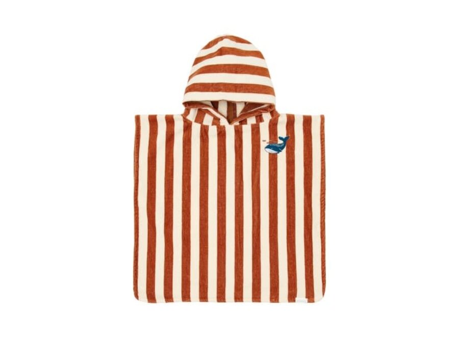 Strand poncho Ocean World Brown Stripe - One size
