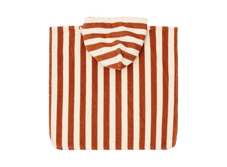 Strand poncho Ocean World Brown Stripe - One size