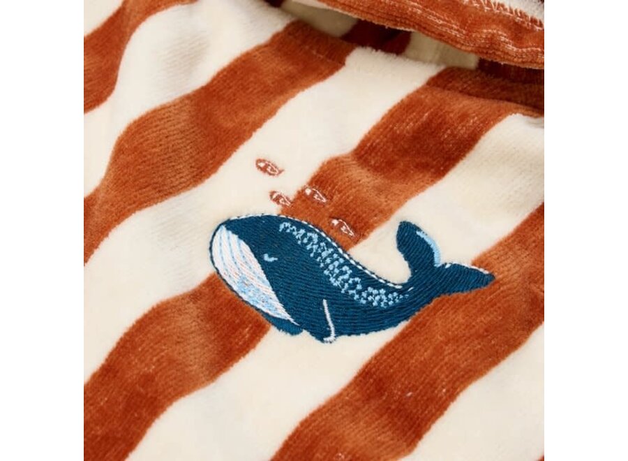Strand poncho Ocean World Brown Stripe - One size