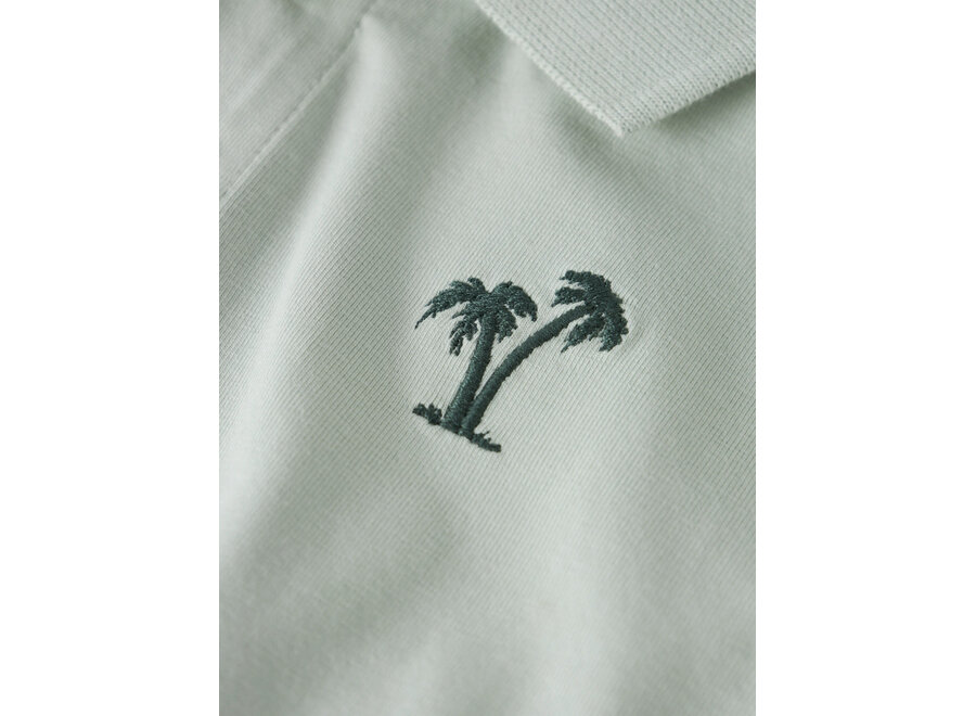 T-Shirt Polo Vesti Pale Aqua Palm
