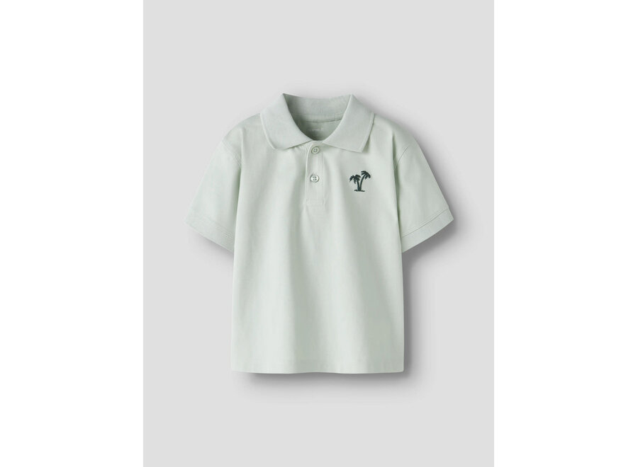 T-Shirt Polo Vesti Pale Aqua Palm