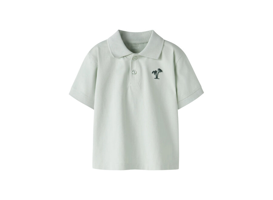 T-Shirt Polo Vesti Pale Aqua Palm