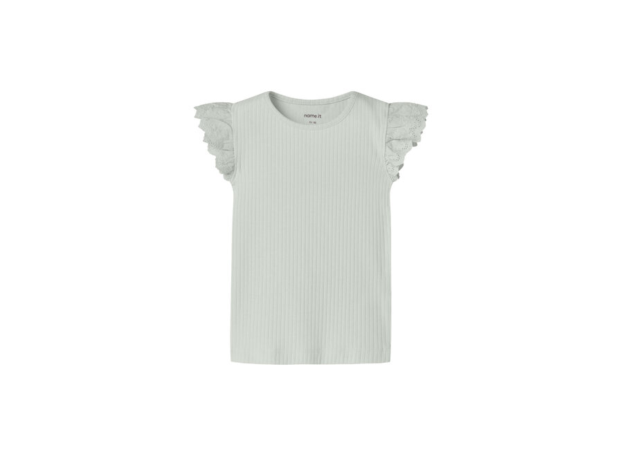 T-Shirt Havelle cap top - Pale aqua