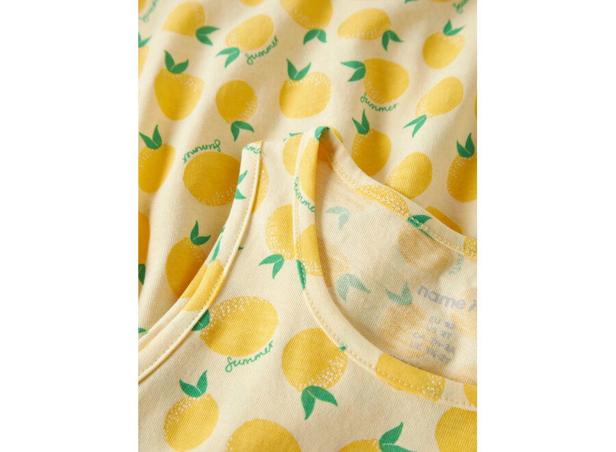 Jurk Vineo tank dress - Double cream lemons