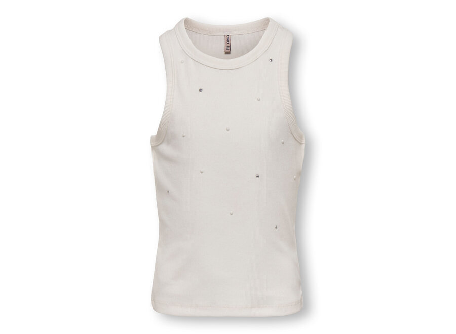 Tank top Jill - Cloud Dancer Pearls