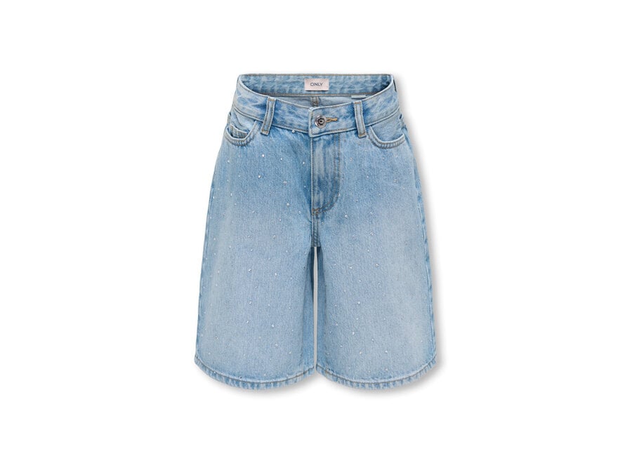 Shorts Wide Sonny Rhinestone - Medium blue denim