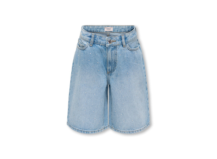 Shorts Wide Sonny Rhinestone - Medium blue denim