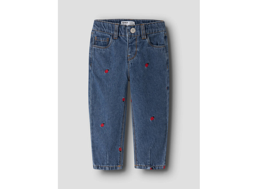 Jeans Bella mom - Medium blue - Lady Bug