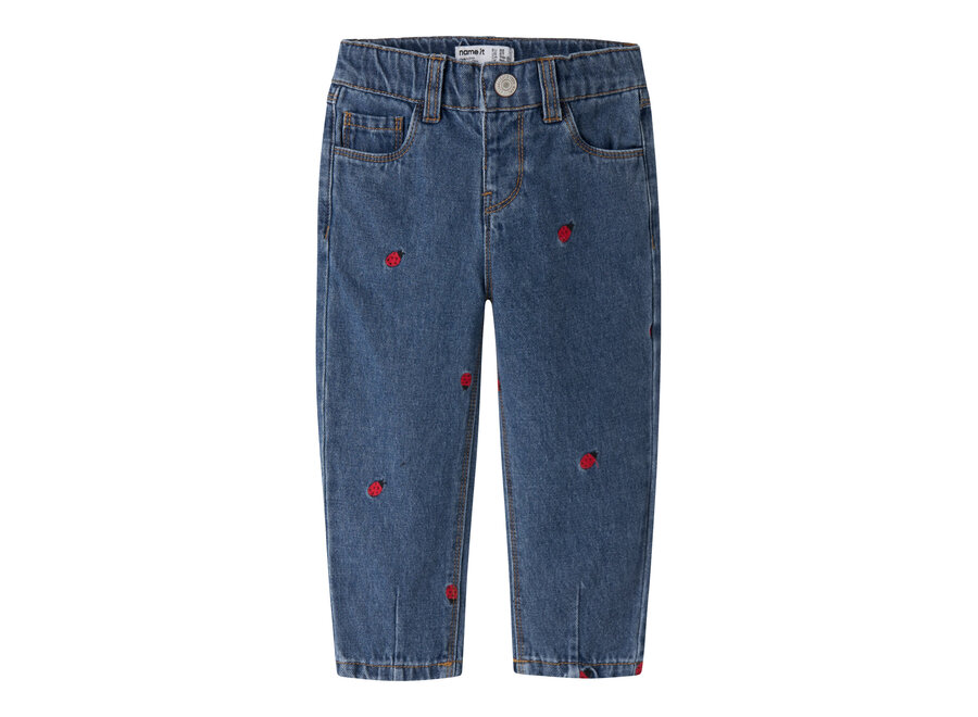 Jeans Bella mom - Medium blue - Lady Bug