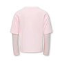 Longsleeve t-shirt Mena lace top Barely pink