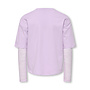 Longsleeve t-shirt Mena lace top - Orchid bloom