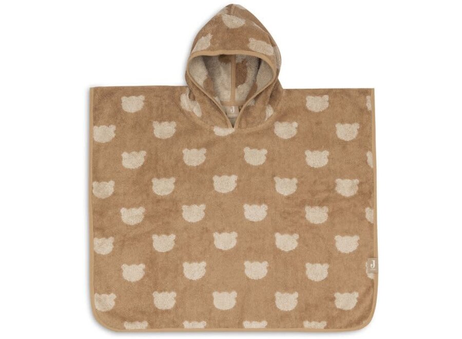 Badponcho Badstof Jacquard Teddy Bear Reversible